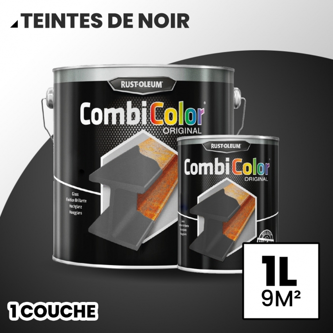 Pot de peinture Antirouille Noir - Couleurs RAL