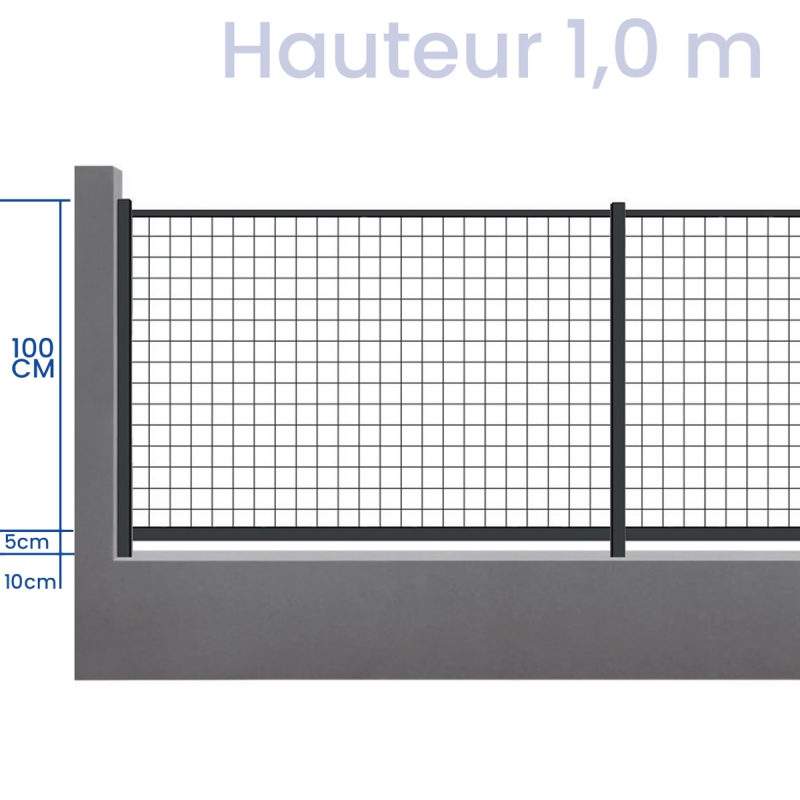 Park3 - Clôture grillagée hauteur 100cm