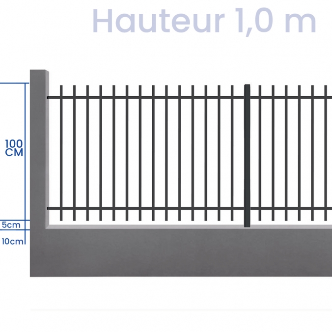 Park1 - Clôture hauteur 100cm