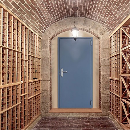Porte de cave, sur mesure en acier laqué, made in France, Livraison Express