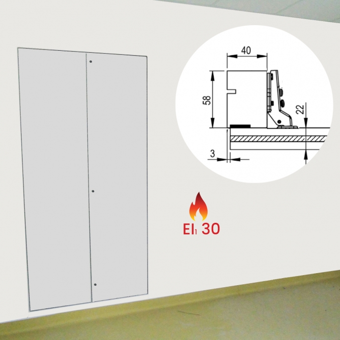 Façade de gaine Ei30 2...