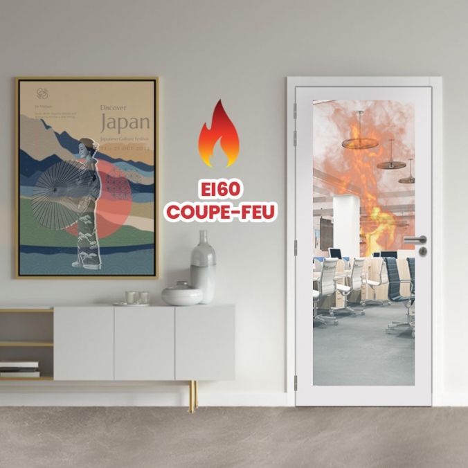 Bloc porte 1 vantail vitré...