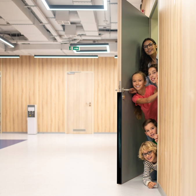 Bloc porte école maternelle 1 vantail coupe-feu EI30