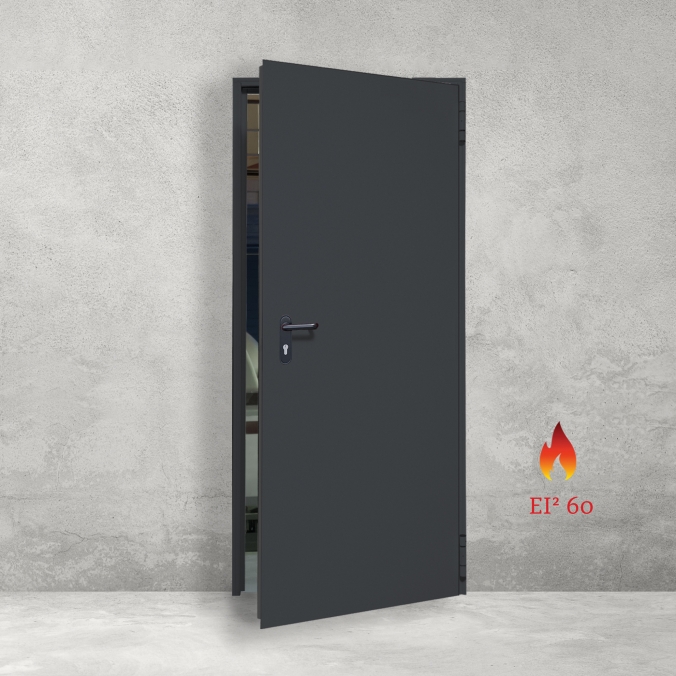 Porte coupe-feu 1h RAL 7016...