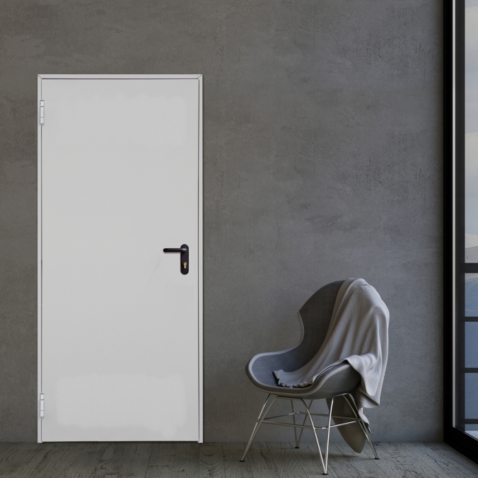 Porte métal 1 vantail à...