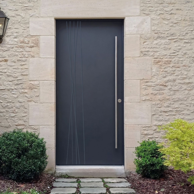 Porte d'entrée aluminium monobloc JULIA