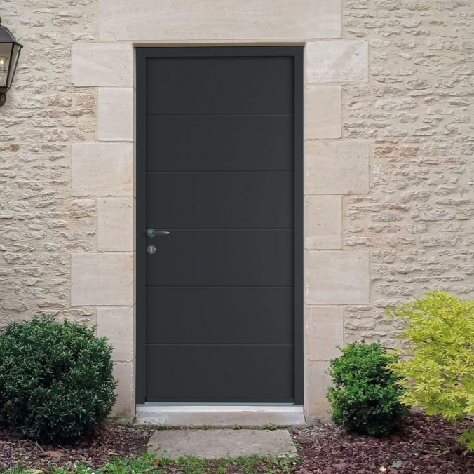 Porte d'entrée aluminium monobloc MONA