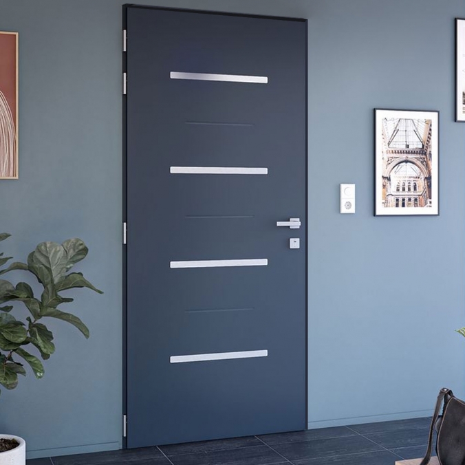 Porte d'entrée aluminium monobloc LÉA
