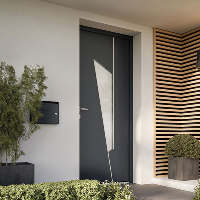 Porte d'entrée aluminium monobloc BILBAO