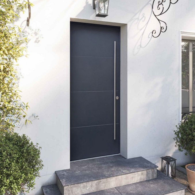 Porte d'entrée aluminium monobloc AMANDA