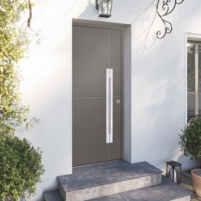 Porte d'entrée aluminium monobloc ELISA