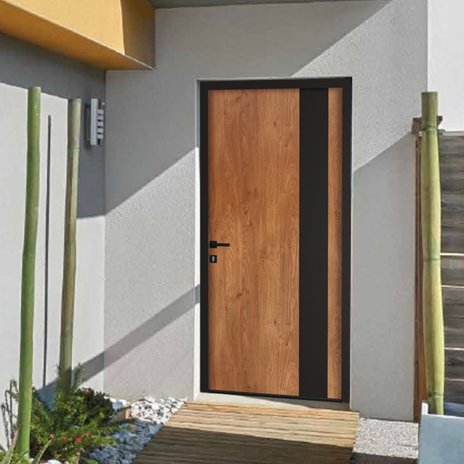 Porte d'entrée aluminium monobloc MICK