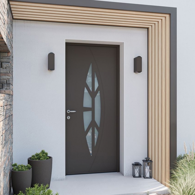 Porte d'entrée aluminium monobloc SANDRA