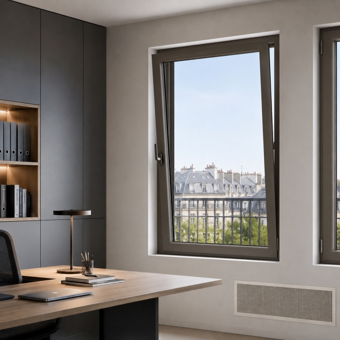 Fenêtre en Aluminium 1 vantail oscillo-battant, sur mesure made in France