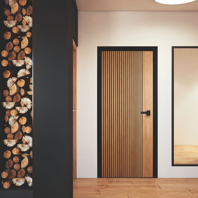 Bloc porte bois tendance, pose fin de chantier