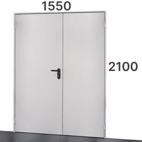 Porte 2 vantaux multi-usages en acier