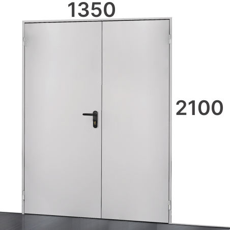 Porte 2 vantaux multi-usages en acier