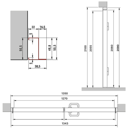 Porte 2 vantaux multi-usages en acier