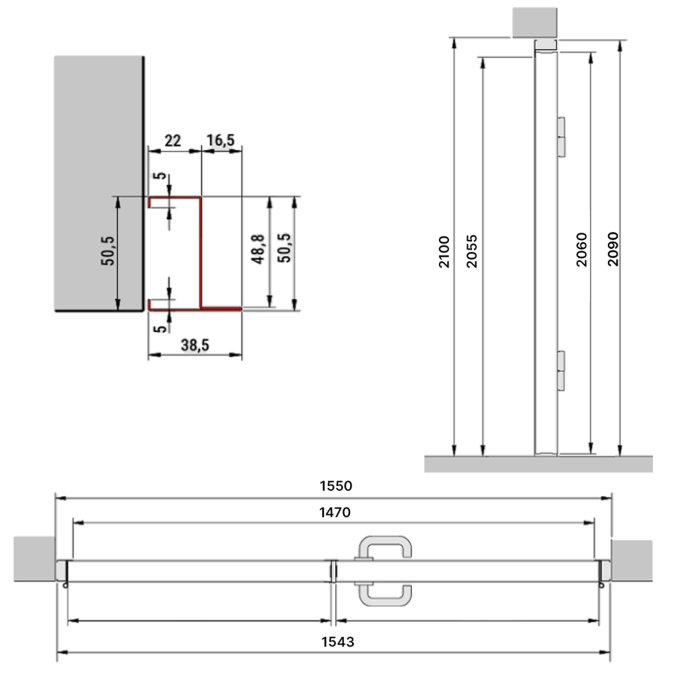 Porte 2 vantaux multi-usages en acier