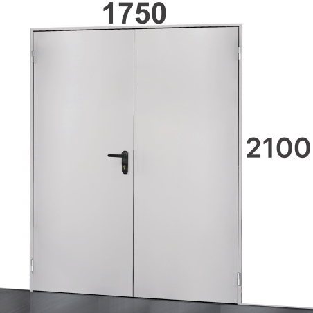 Porte 2 vantaux multi-usages en acier