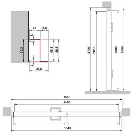 Porte 2 vantaux multi-usages en acier