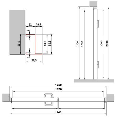 Porte 2 vantaux multi-usages en acier