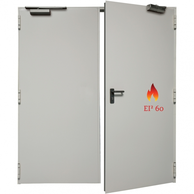 Porte 2 vantaux premium, coupe-feu 1h, STOCK garantie, Livraison rapide