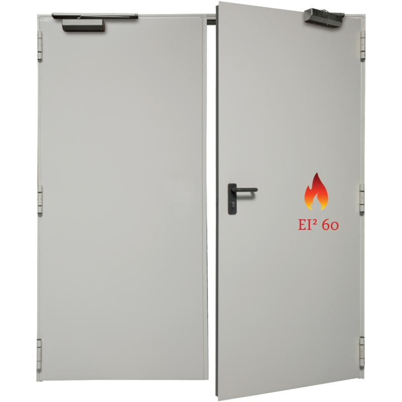 Porte 2 vantaux premium, coupe-feu 1h, STOCK garantie, Livraison rapide