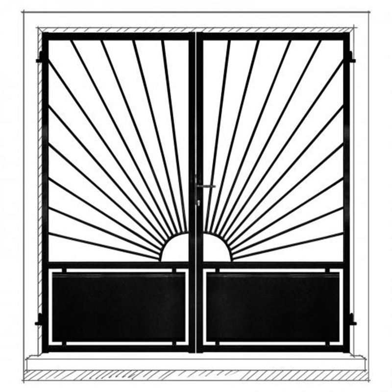 Grille de défense pour porte 2 vantaux, Solaire