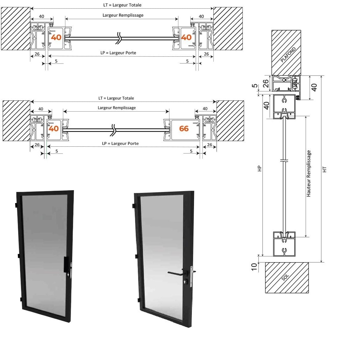 Porte Atelier Moka sur-mesure