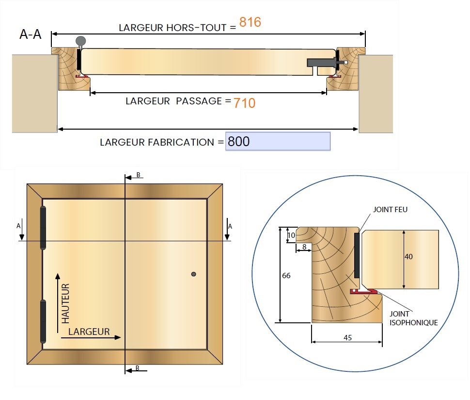 Trappe de plafond coupe-feu EI30 sur-mesure